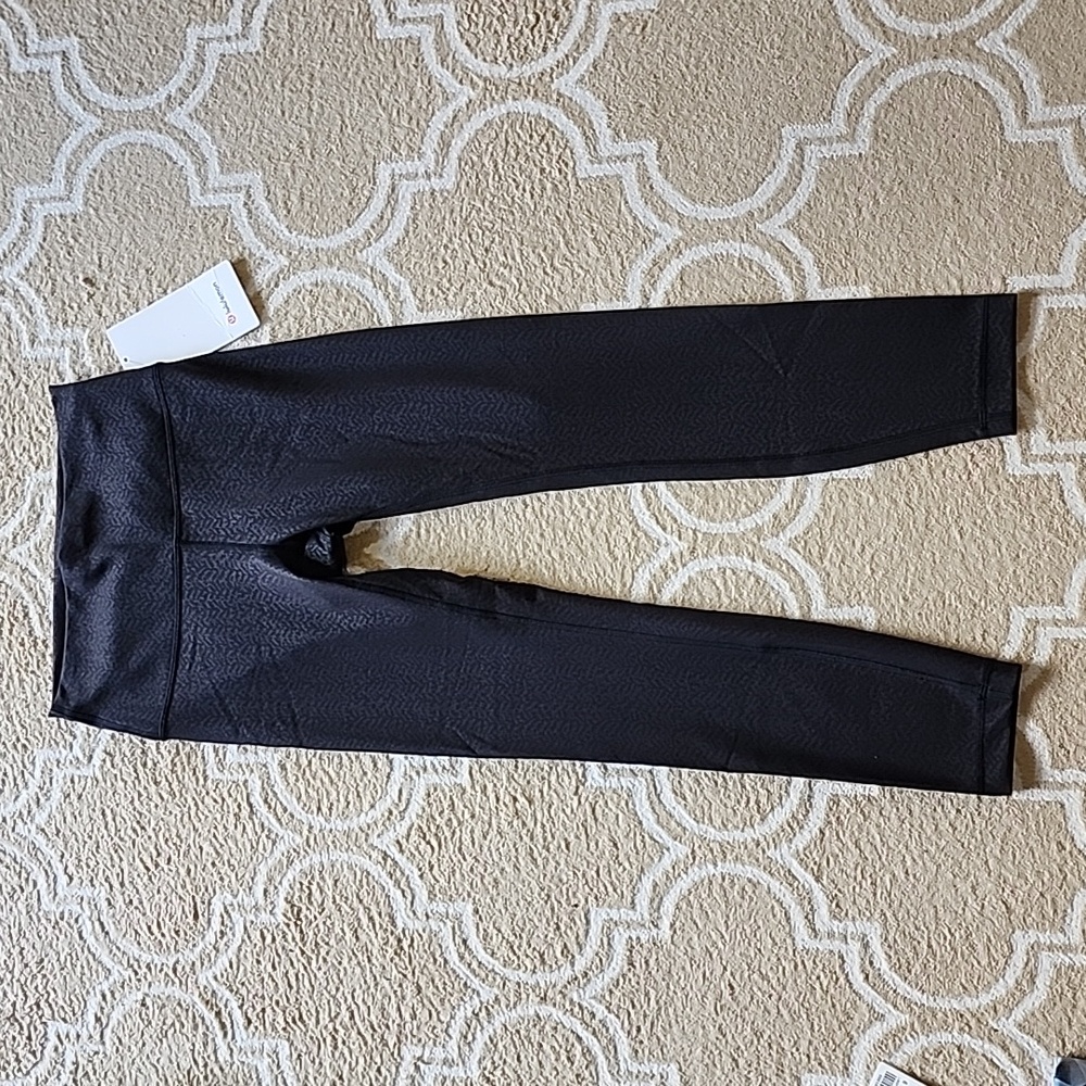 Lululemon Wunder Train HR Tight 25" in Distressed Twill Embossed Black NWT - Picture 1 of 5